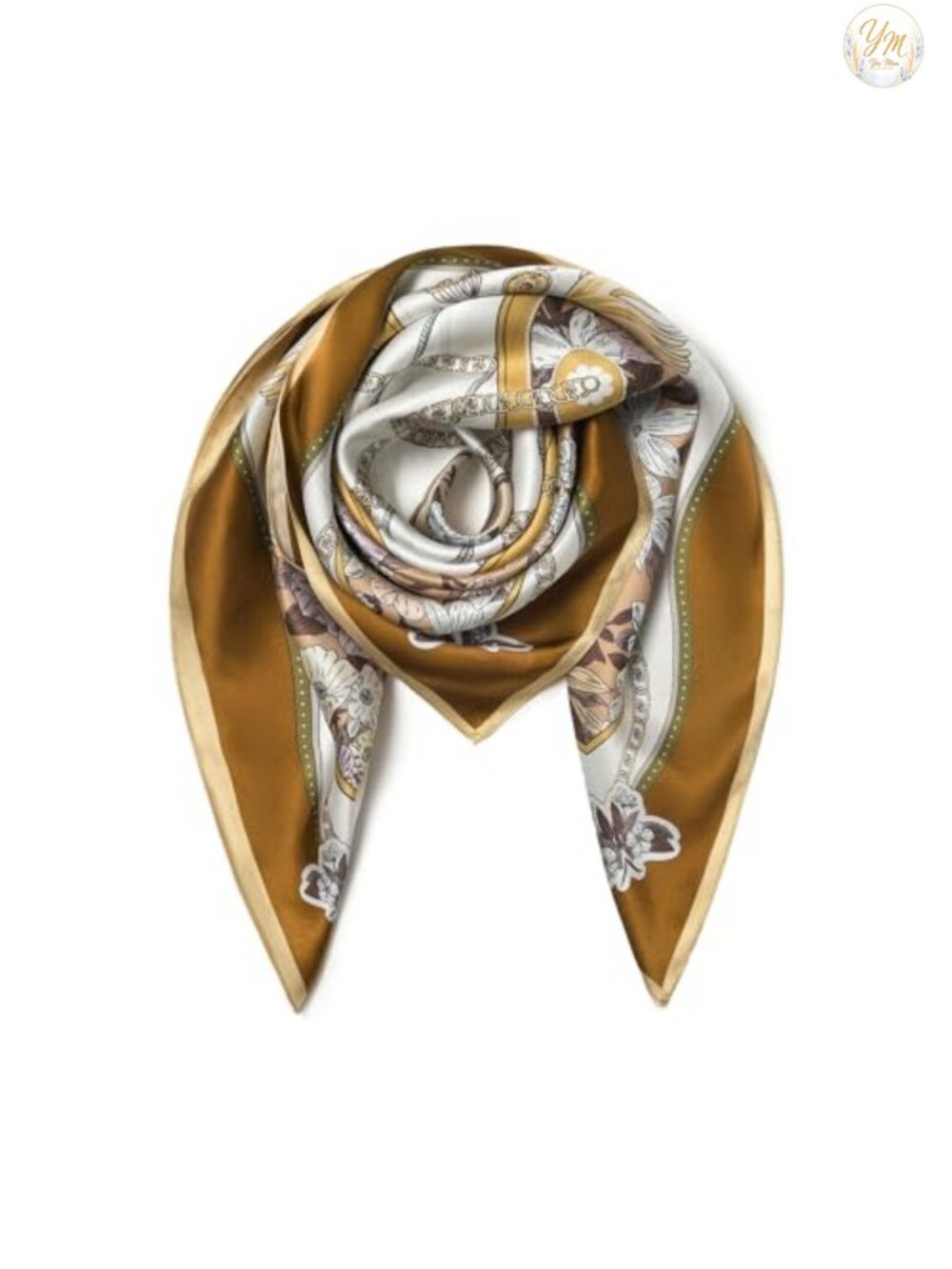 100% Mulberry Silk Scarf 35" Square Lightweight Headscarf Gift Boxed